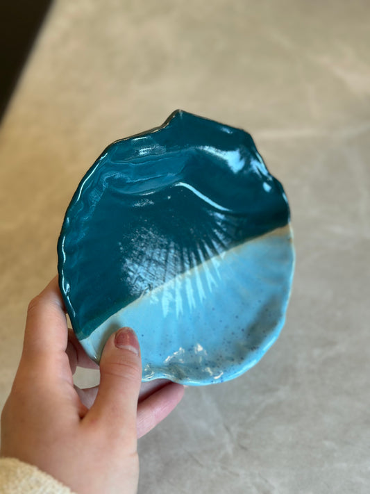 keraaminen simpukka tummanvihr/sin